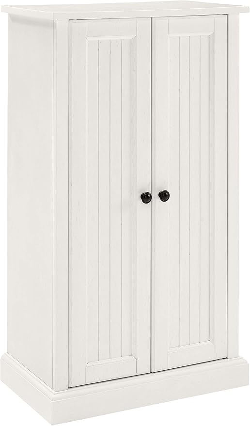 Crosley Furniture Seaside Accent Storage Cabinet, Bar, Buffet for Kitchen, Living Room, or Entryway, White