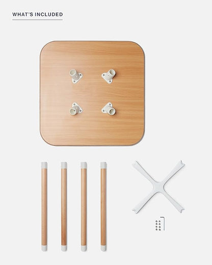 Lalo The Play Kit - Kids Table & Chairs Set with Sustainably Sourced Wood Table & 2 Non-Toxic Bucket Seat Chairs - Safe & Comfortable - Natural/Sage