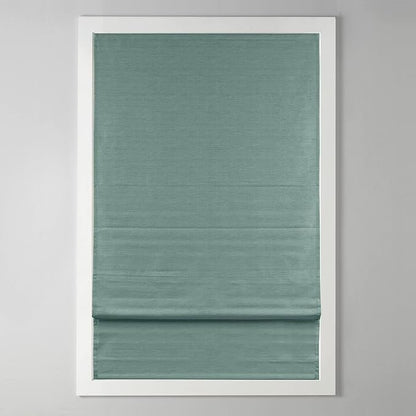 Madison Park Cordless Roman Shades Faux Silk Shade with Sheen 1-Panel Privacy, Room Darkening, Energy Efficient, Thermal Insulated Window Blind for Bedroom, Living Room Décor, 39"W x 64"L Como, Green