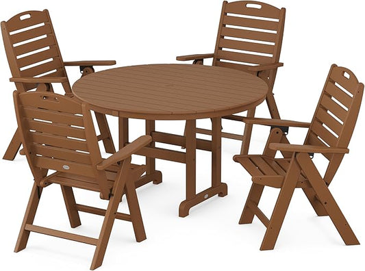 POLYWOOD® Nautical Dining Set, Teak