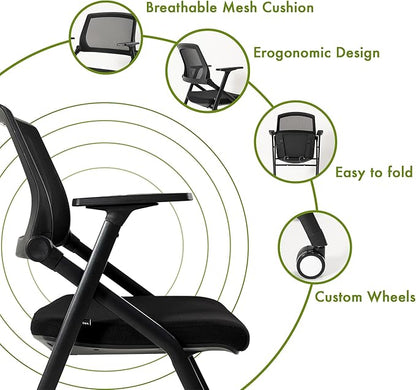 20 Pack Folding Chairs Capacity Portable Nesting Commercial Seat for School Events Office Picnic Kitchen Conference Waiting Training Room