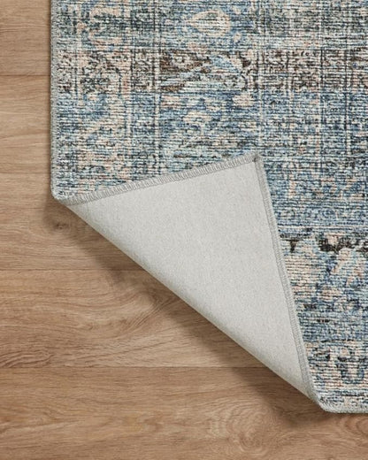 Loloi Amber Lewis Billie Collection BIL-05 Denim/Blush 10'-0" x 14'-0", 0.19" Thick Area Rug