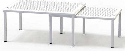 Simple Houseware Expandable Stackable Kitchen Counter Shelf Organizer, White, Metal Top, 11.25"L x 7.9"W x 5.4"H