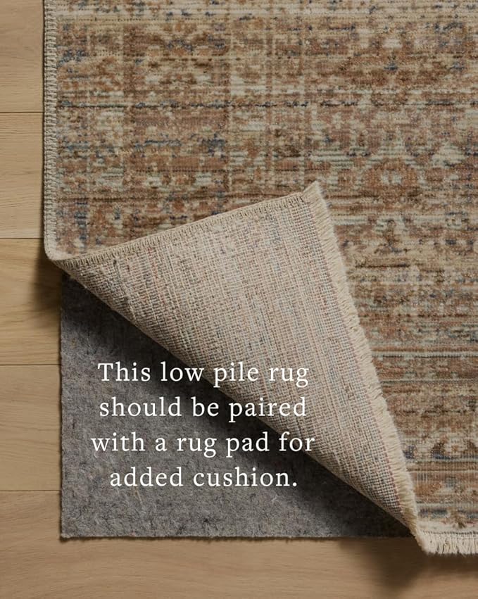 Loloi Amber Lewis Molly Collection MOL-01 Natural/Denim 9'-6" x 13'-6" Low Pile Area Rug