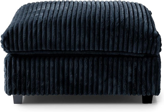 Modular Sectional Sofa Cloud Couch, Deep Seat Comfy Modular Couches for Living Room, Ottoman, Plush Couch Cushion Covers Removable, Black