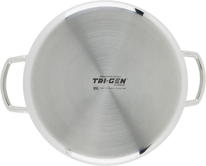 WINCO Tri-Ply Stock Pot, 8-quart, Silver