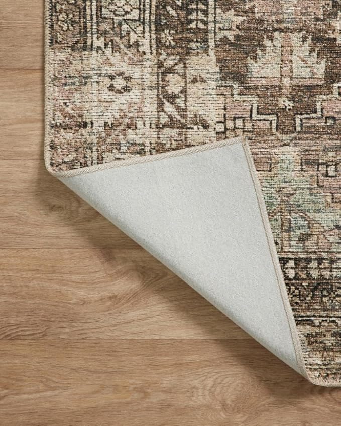 Loloi Amber Lewis Billie Collection, Clay & Sage 6'-0" x 9'-0" Area Rug – Antique & Distressed Accent Rugs for Living Room, Bedroom, Entryway & Hallway, No Shed High Traffic Area Home Decor Rug