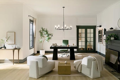 KICHLER Velestino 40.25" 8 Light Chandelier in Black, for Foyer, Dining Room, Living Room, Bedroom, (23.25" x 40.25") 52680BK
