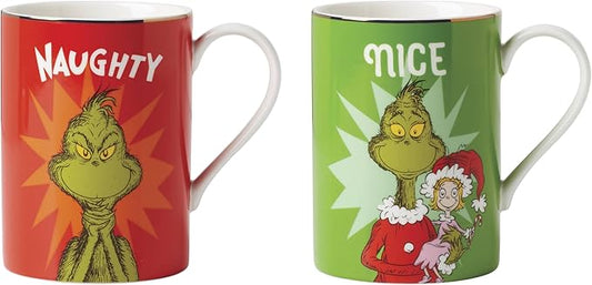 Lenox 897086 Merry Grinchmas Naughty & Nice Mug Set
