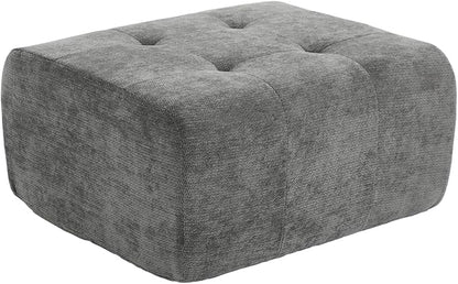 Cloud Ottoman, Modern Boneless Modular Footstool for Modular Sectional Couch for Living Room, No Assembly, Grey