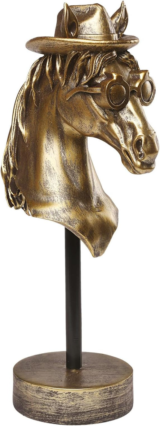 Handcrafted Resin Sculpture (Bronco)- Modern Home Decor Accent, Trending Living Room & Office Decor, Elegant Tabletop & Shelf Decor for Desk, Bookshelf, Nightstand - Unique Gift Idea