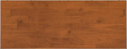 SIMPLIHOME Draper Solid Hardwood 36 inch Wide Mid Century Modern Entryway Storage Cabinet in Teak Brown for The Living Room, Entryway and Family Room