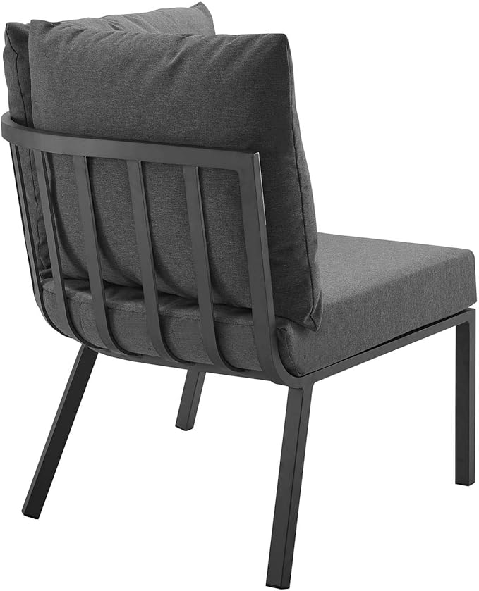 Modway Riverside Outdoor Furniture, 3-Piece Set, Gray Charcoal