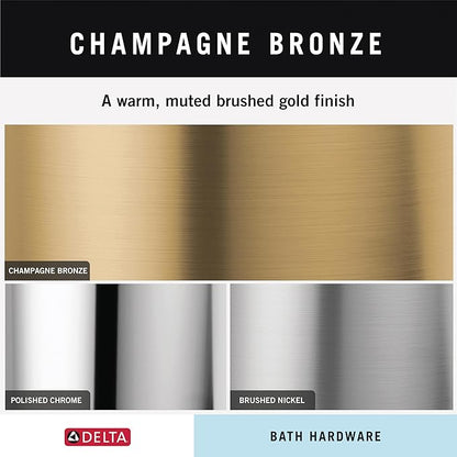 Delta Lahara (1-Pack) Hand Towel Holder Champagne Bronze Towel Racks for Bathroom Wall Round Towel Ring Holder for Bath Towel Hanger for Kitchen, Bathroom Accessories 73846-CZ