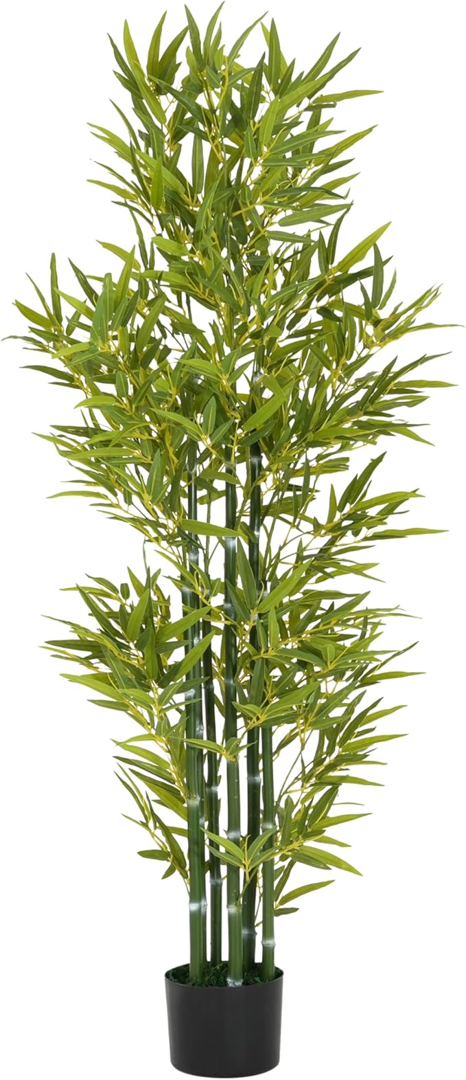 Christopher Knight Home Alene Set of 2 60.75''H Artificial Tree Indoor, Artificial Bamboo Tree with Nursery Pot, Faux Tree with Black Plastic Pot for Living Room, Artificial Plant for Home Decor,Green
