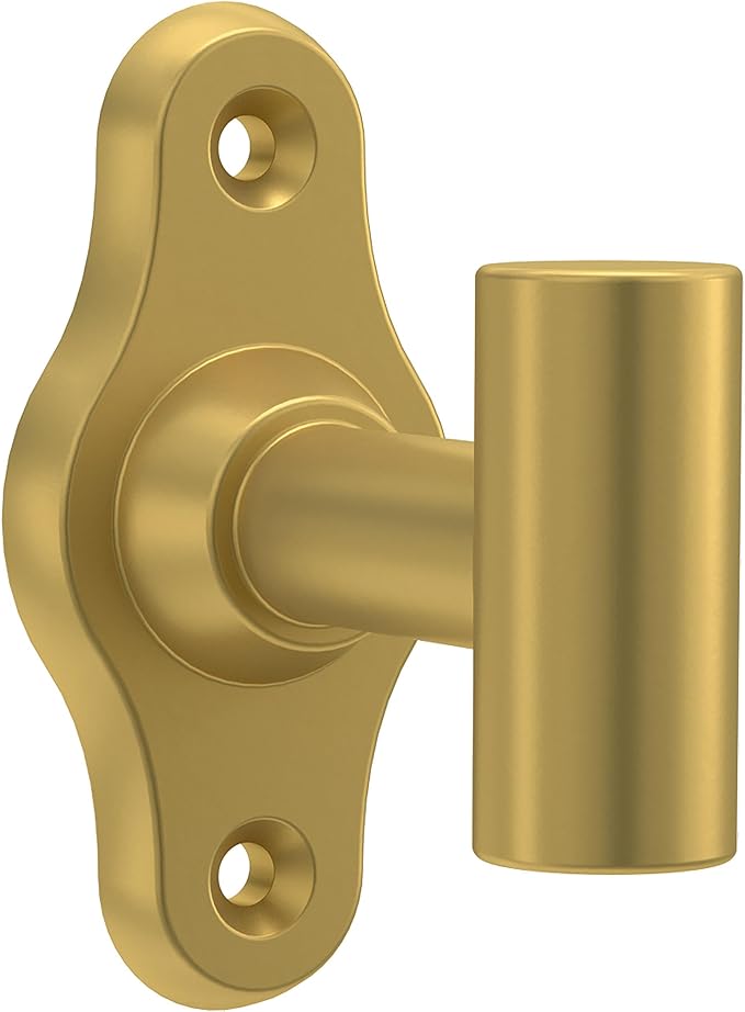 FRANKLIN BRASS Calloway (1-Pack) Towel Hooks Satin Gold Single Bathroom Hooks Wall Mounted for Robes & Towels Hand Towel Hook Holder Kitchen, Bathroom Accessories CLWY35-SG