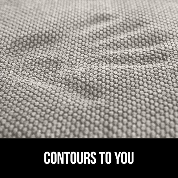 GORILLA GRIP Slip Resistant Chair Cushions, No Ties Required, Memory Foam Pads for Dining Room, Kitchen Table, Office, Rocking Chairs, Plush Seat Cover Cushion Pad, Home Decor, Set of 4 16x16, Lt Gray