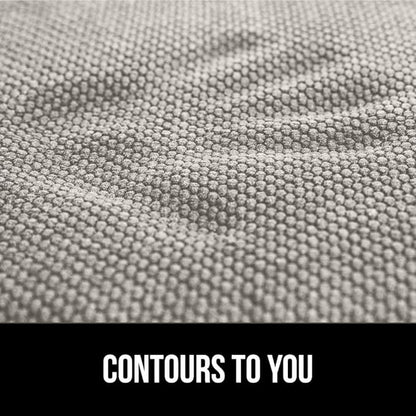 GORILLA GRIP Slip Resistant Chair Cushions, No Ties Required, Memory Foam Pads for Dining Room, Kitchen Table, Office, Rocking Chairs, Plush Seat Cover Cushion Pad, Home Decor, Set of 4 16x16, Lt Gray