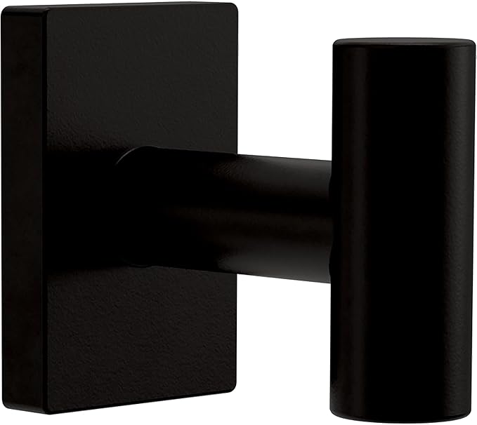 FRANKLIN BRASS Hartwell (1-Pack) Towel Hooks Matte Black Single Bathroom Hooks Wall Mounted for Robes & Towels Hand Towel Hook Holder Kitchen, Bathroom Accessories HRT35-MB