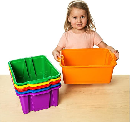Really Good Stuff - Classroom Stacking Bins - Set of 6-14"L x 10"W x 5.75"H