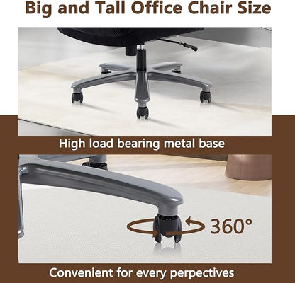 CLATINA Big and Tall Executive Office Chair, Extra Wide Seat, 800 LBS Capacity Heavy Duty Ergonomic Cloth Desk Chair with Wheels and Padded Armrests, High Back Fabric Computer Task Chair, Black