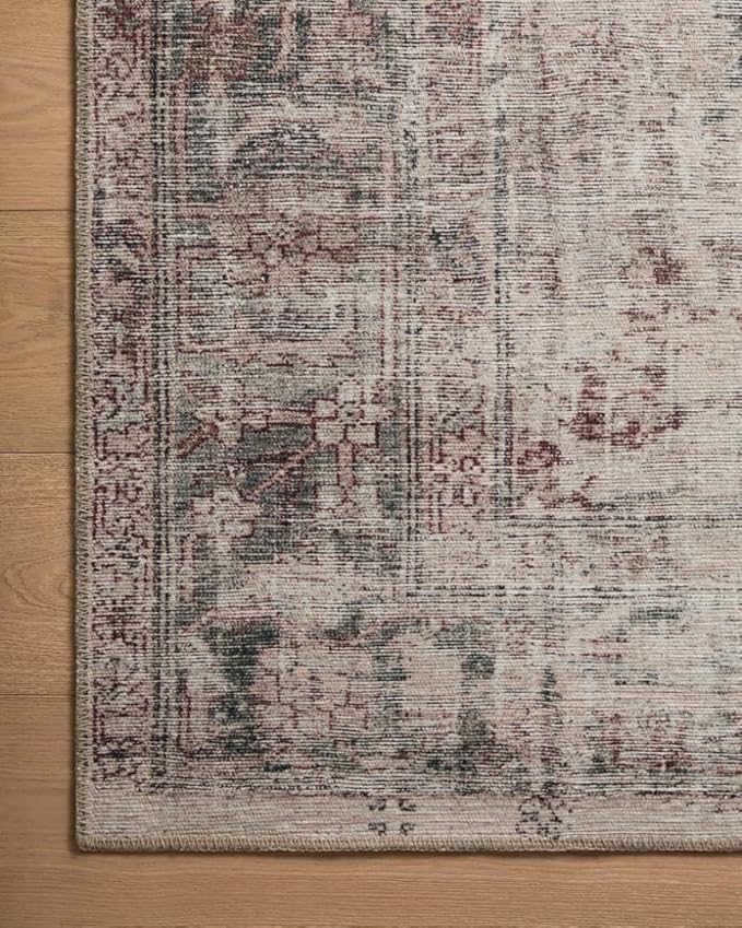 Loloi Amber Lewis Georgie Collection GER-08 Lagoon/Beige 2'-6" x 7'-6", .19" Pile Height, Runner Rug