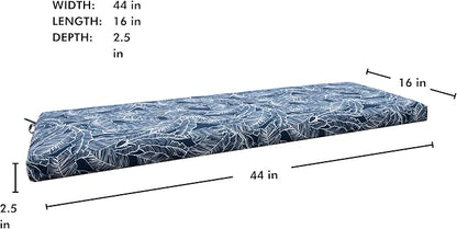 Tommy Bahama Bench Cushion, 44" X 16" X 2.5", Pacific Zaffre