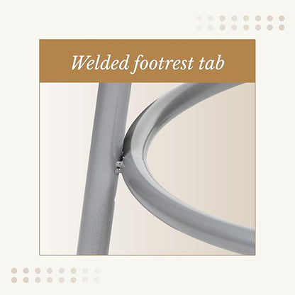 OEF Furnishings (2 Pack Steel Stool with Backrest, Grey, 24"