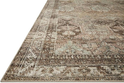 Loloi Amber Lewis Billie Collection, Clay & Sage 2'-6" x 12'-0" Area Rug – Antique & Distressed Accent Rugs for Living Room, Bedroom, Entryway & Hallway, No Shed High Traffic Area Home Decor Rug