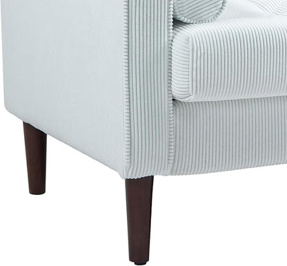Oversized Accent Chair Set of 1, Corduroy Fabric Mid Century Modern Armchair with Large Seat for Living Room Bedroom Reading