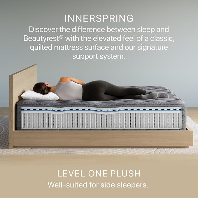 Beautyrest Prime Dream Plush 13.75" Mattress - Cal King - Durable Pocketed Coil, Support, Pressure Relief, Cooling, Motion Separation; 100 Night Sleep Trial and 10 Year Warranty