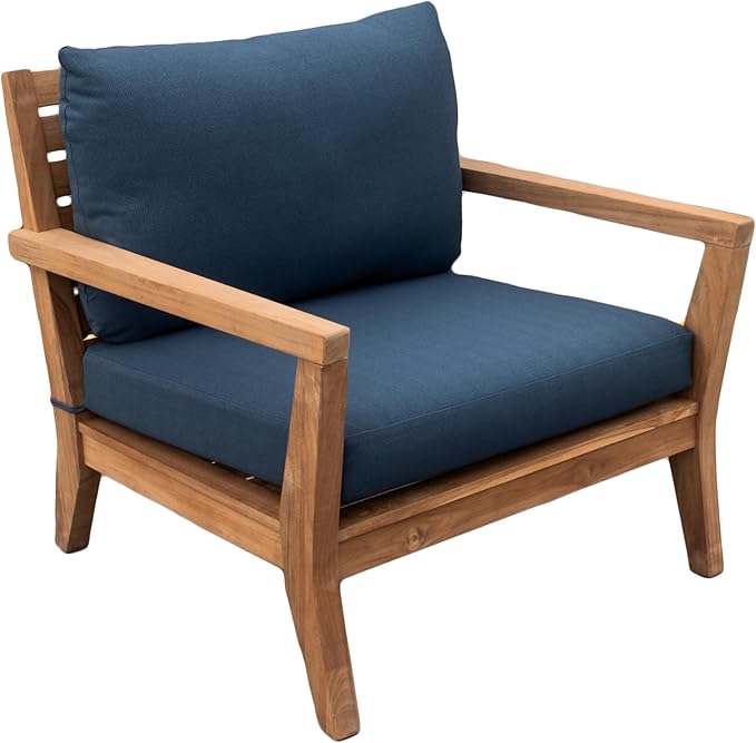 Tommy Bahama Deep Seating Lounge Cushion, 24" X 24" X 4", Bamboo Bay Cobalt
