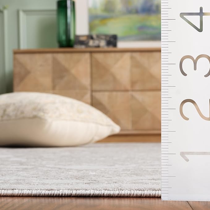 SAFAVIEH Reflection Collection Runner Rug - 2'3" x 6', Cream & Ivory, Non-Shedding & Easy Cleaning, Ideal for Living Room, Bedroom (RFT665D)