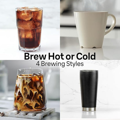 Braun MultiServe Plus 10-Cup Drip Coffee Maker - Hot & Cold Multi-Serve Brewer with Programmable Timer and Auto Start, Over Ice Function, Stainless Steel & Pod-Free Design, KF9270SI