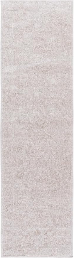 SAFAVIEH Reflection Collection Runner Rug - 2'3" x 10', Cream & Ivory, Non-Shedding & Easy Cleaning, Ideal for Living Room, Bedroom (RFT665D)
