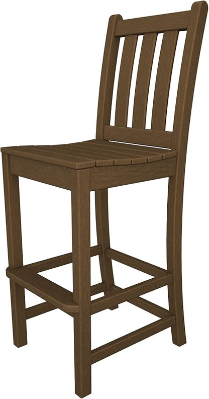 POLYWOOD® Traditional Garden Bar Chair, Teak