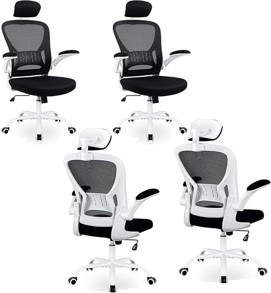 4 Pack Office Chair Ergonomic Desk Chair Comfort Adjustable Height with Wheels，Lumbar Support Mesh Swivel Computer Home Office Chair,Conference Room Chairs