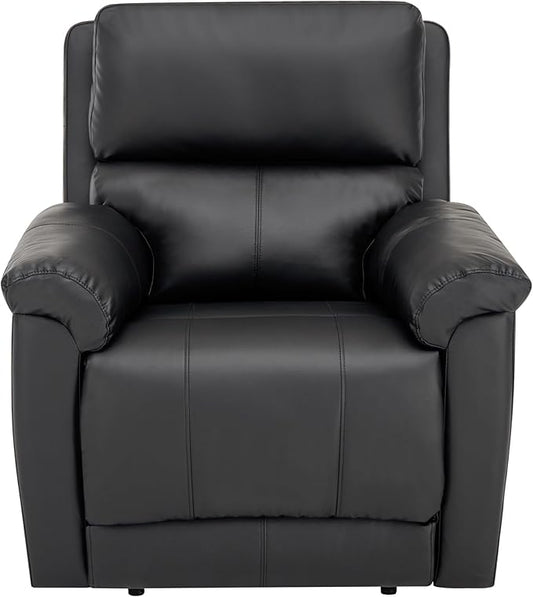 MINCETA Recliner Chairs,Modern 5" Wall Hugger Nursery Recliner with Overstuffed Arm and Back for Living Room,PU Leather in Black