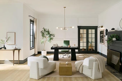 KICHLER Velestino 47.50" 4 Light Linear Chandelier in Champagne Bronze, for Dining Room, Living Room, (7" x 47.50") 5268CPZ