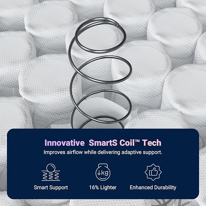 Avenco 14 Inch Queen Mattress, Hybrid Mattress with Smarts Coil™ Pocket Springs for Targeted Support and NanoGel™ Memory Foam for Cool Night Sleep, Motion Isolation for Couples, CertiPUR-US Certified