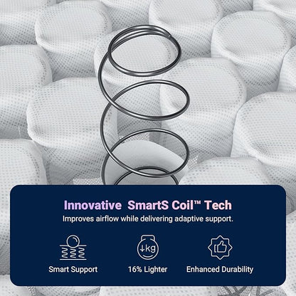 Avenco 10 Inch Full Size Mattress, Hybrid Mattress with Smarts Coil™ Pocket Springs for Targeted Support and NanoGel™ Memory Foam for Cool Night Sleep & Motion Isolation, CertiPUR-US Certified