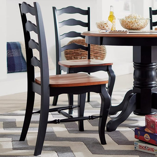 Homestyles French Countryside Black Dining Chairs, Set of 2