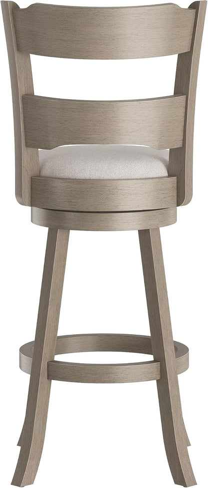 Hillsdale Arborwood Wood Bar Height Swivel Stool, Aged Greige