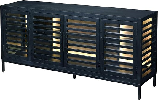 Hekman Buffet Cabinet for Dining Room with Slatted Doors – Elegant Wood Storage Sideboard for Kitchen and Dining, Entry Table, Console Table, Accent Table, Office Furniture & Craft Table Use