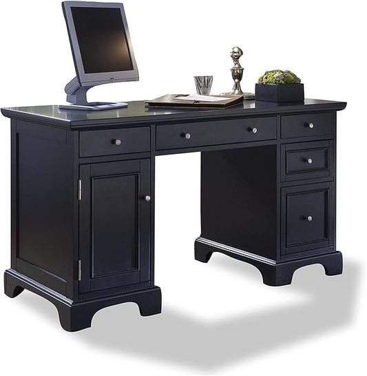 Homestyles Bedford Black Pedestal Desk
