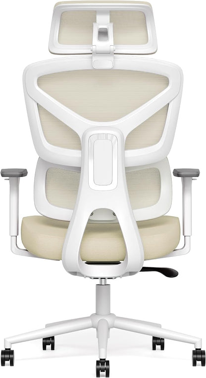 Ergonomic Office Chair, High Back Mesh Desk Chair with 4-Position Height Adjustable Back, 3D Armrests, Adaptive Lumbar Support, 3-Level Tilt Function, 3D Headrest, Comfy Computer Gaming Chairs