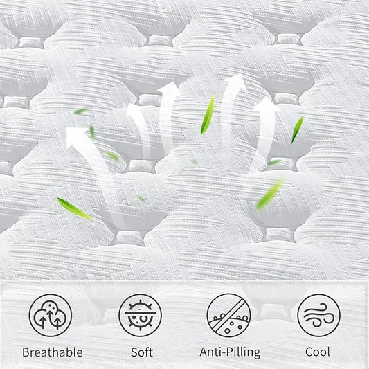 FLEXISPOT Adjustable Bed Frame Base Split King+12-inch Certipur-US Hybrid Mattress with Individual Pocket Spring, Quick Assembly, Massage, Zero Clearance, Whisper Quiet Durable Motor, Zero Gravity