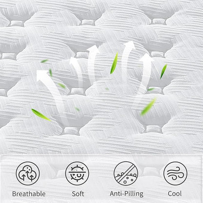 FLEXISPOT Adjustable Bed Frame Base Twin XL+12-inch Certipur-US Hybrid Mattress with Individual Pocket Spring, Quick Assembly, Massage, Zero Clearance, Whisper Quiet Durable Motor, Zero Gravity
