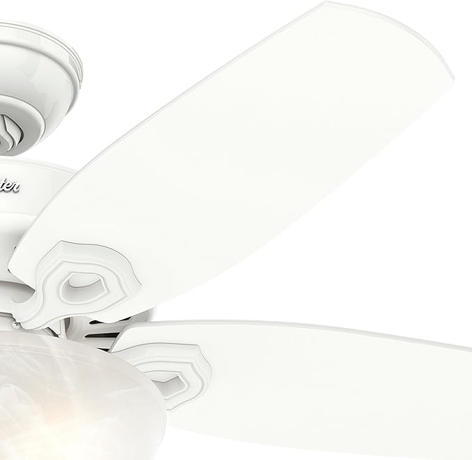 Hunter Fan 42 inch Small Room Ceiling Fan in Snow White with Bowl Light Kit (Renewed) (Snow White)