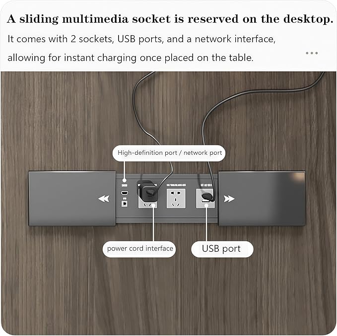 L Shaped Executive Desk, 110.2 inch Large Executive Computer Desk Set Drawers and Lockable, Power Socket and USB Port Storage, Without Desk or Computer Chair (Filing Cabinet)